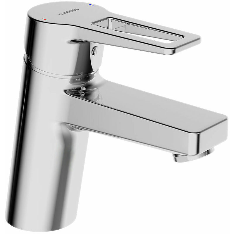 

Hansa Hansatwist, mezclador monomando para lavabo, de un orificio, 121 mm de diámetro, sin desagüe automático, conexión mediante tubos flexibles de