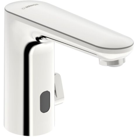 Hansa Infrarot-Waschtischarmatur HANSAELECTRA safety Netz, o. Abl.garn, Ausl. 123mm, ND, chr