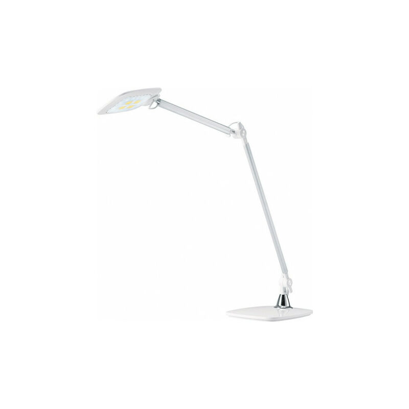 Hansa - Lampe de bureau aluminium blanc hauteur 750 mm pied avec LED