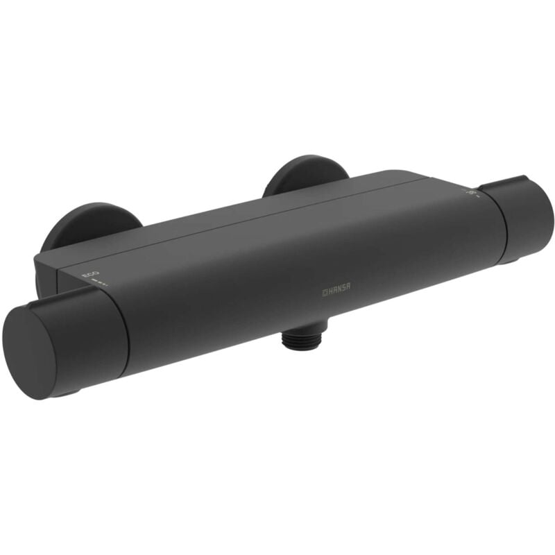Hansa - Optima - Mitigeur thermostatique de douche, noir mat 6514020133