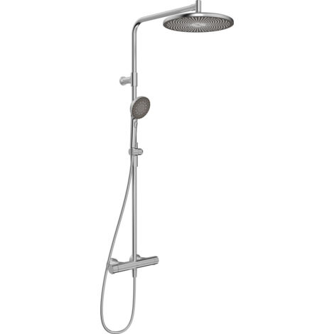 Hansa Regenbrause-Thermostat HANSAAURELIA Wd-mont., 3-strg., rund, Stahl gebürstet