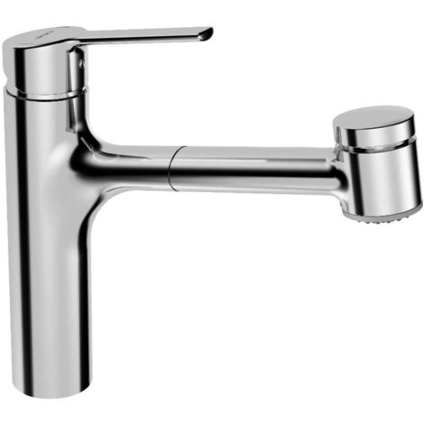 Hansa Ronda - Miscelatore monocomando per lavello con erogatore estraibile, cromato 03382273