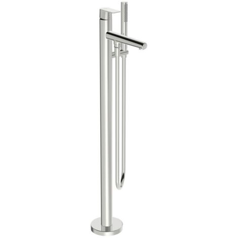 Hansa Stela Einhebelmischer Badebatterie mit Standrohr 5725 Ausladung 210mm Chrom