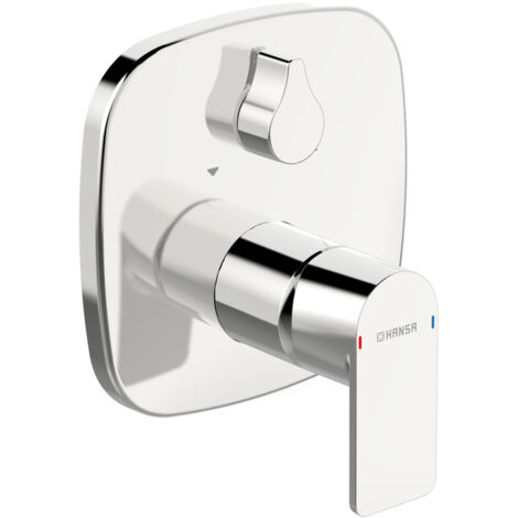 Hansa Stela Einhebelmischer Fertigmontageset für Wanne/Brause 8784 Rosette soft edge Chrom