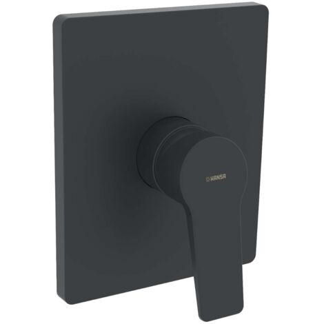 Hansa Twist - Grifo de ducha empotrado , 1 aparato, negro mate 8985908333