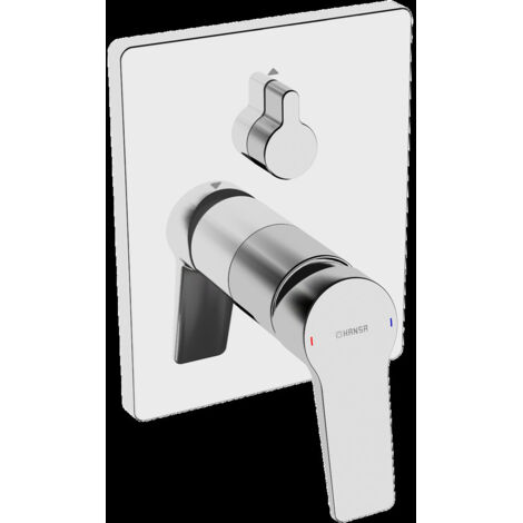 Hansa Twist - Miscelatore ad incasso per vasca da bagno, con deviatore a 2 utenze, cromato 89843083