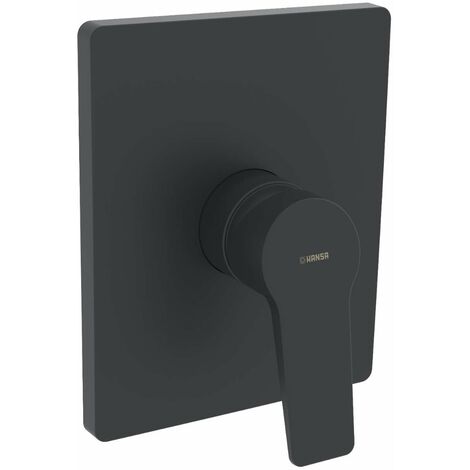 Hansa Twist - Mitigeur de douche à encastrer, une sortie, noir mat 8985908333