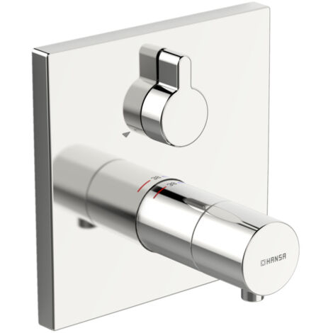 Hansa Varox Pro Fertigmontageset für Wanne/Brause 4058 Rosette eckig Chrom