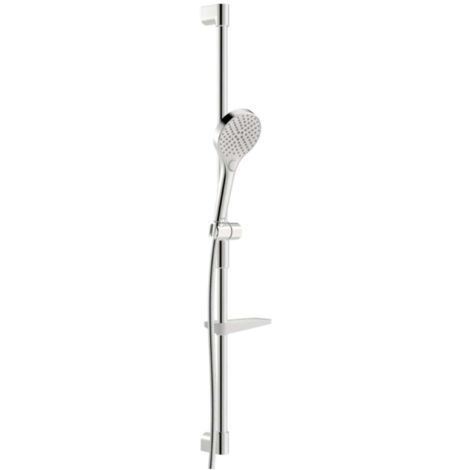 Hansa Viva - Set doccetta, asta e flessibile, 3 getti, cromo 44150330