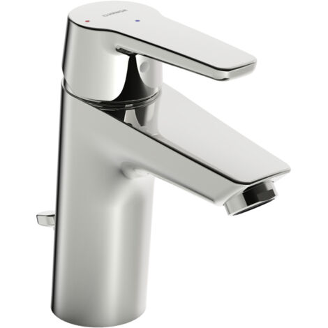 Hansa Waschtisch-Einhebelmischer HANSAPOLO Cold Start m Ablaufgarnitur, Ausladung 110mm, chrom