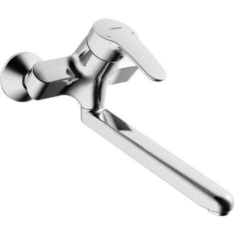 Hansa Waschtischarmatur Hansamix 01692183 chrom, Ausladung 300 mm, Wandmontage