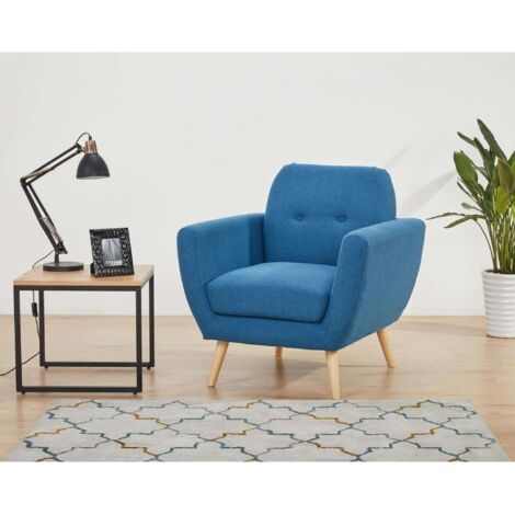 HANSEL - poltrona stile scandinavo in tessuto