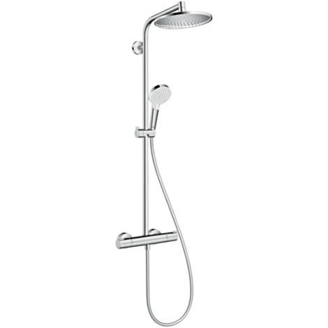 Hansgrohe 27267000 Crometta S Showerpipe 240 1jet with thermostatic shower mixer - Chrome