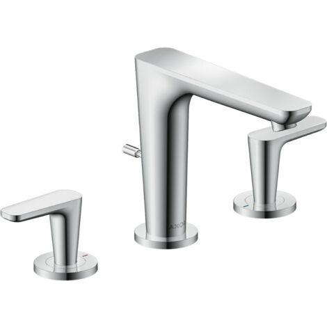 hansgrohe 3-Loch-Waschtischarmatur Axor Citterio C o S, chr, Ausl. 135mm, Zugst. Abl.garn