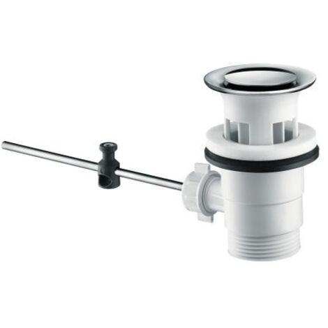 hansgrohe Ablaufventil Kunststoff mit, Mattschwarzer Blende