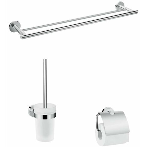 HANSGROHE Accessoires de bain 3 en 1 chromé Logis Universal