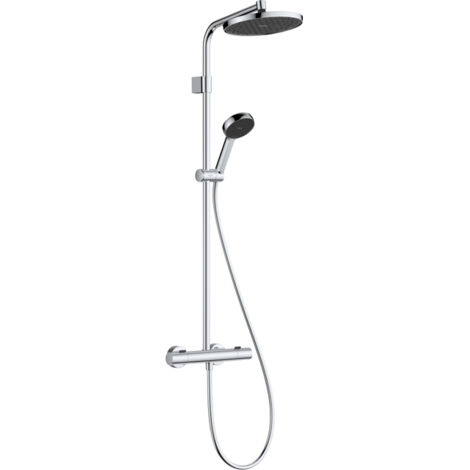 Hansgrohe Activera S - Set de douche avec thermostat, diamètre 24 cm, 2 jets, EcoSmart+, chrome 28083000