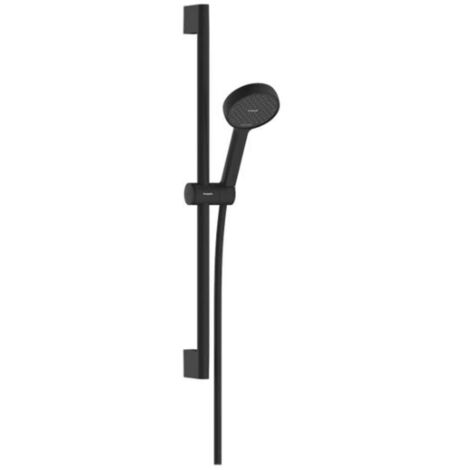 Hansgrohe Activera Select S - Set soffione doccia, asta e tubo flessibile, 2 getti, EcoSmart, nero opaco 28044670