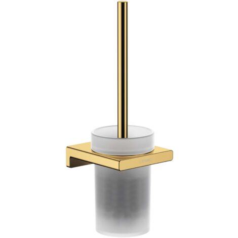 Hansgrohe AddStoris - Bürstenhalter Wandmontage, Glas matt/polierte Goldoptik 41752990