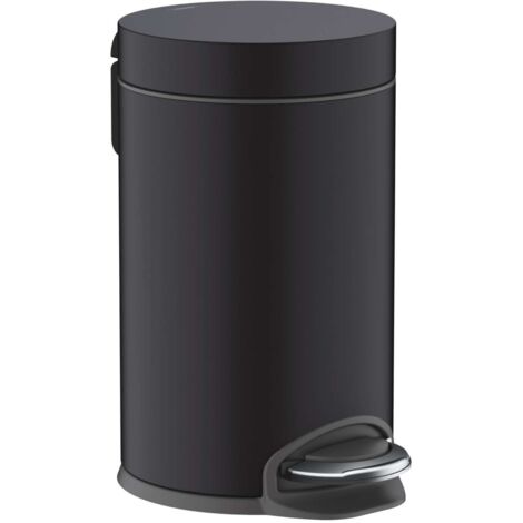 Hansgrohe AddStoris - Cubo de basura 3 l, Soft Close, negro mate 41775670