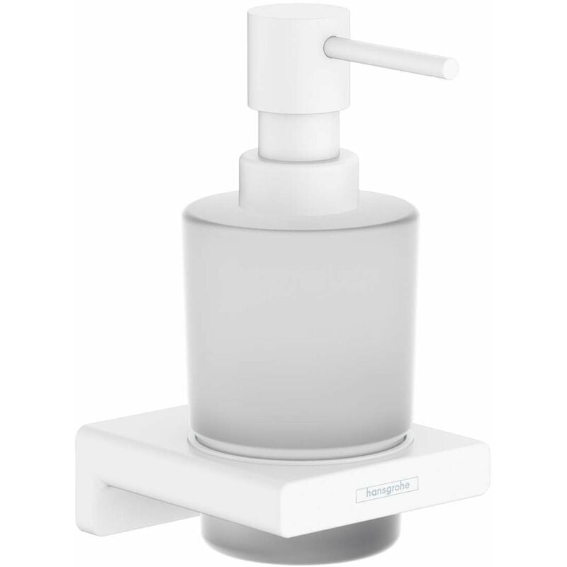 AddStoris - Distributeur de carte avec support, verre mat / blanc mat 41745700 - Hansgrohe