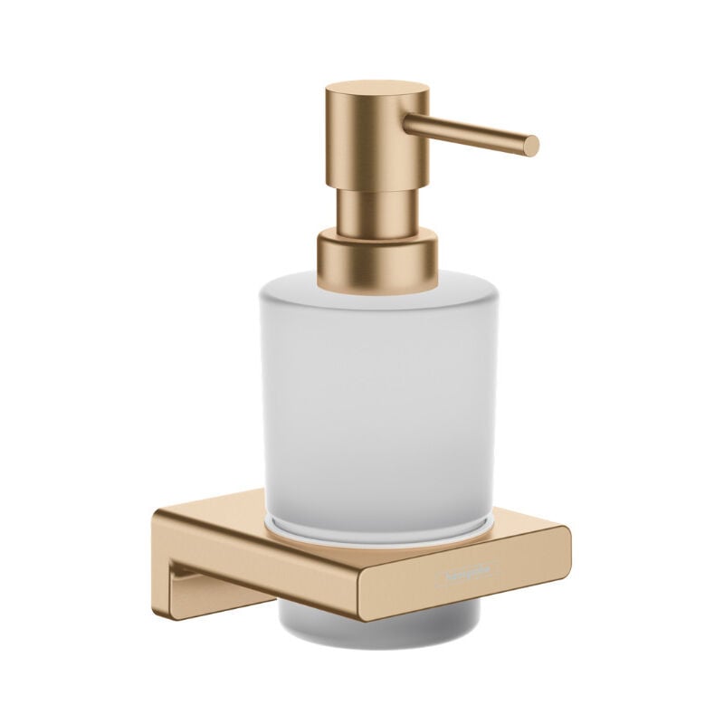 AddStoris Distributeur de savon liquide 200ml en verre 8x16x9cm, Bronze brossé (41745140) - Hansgrohe