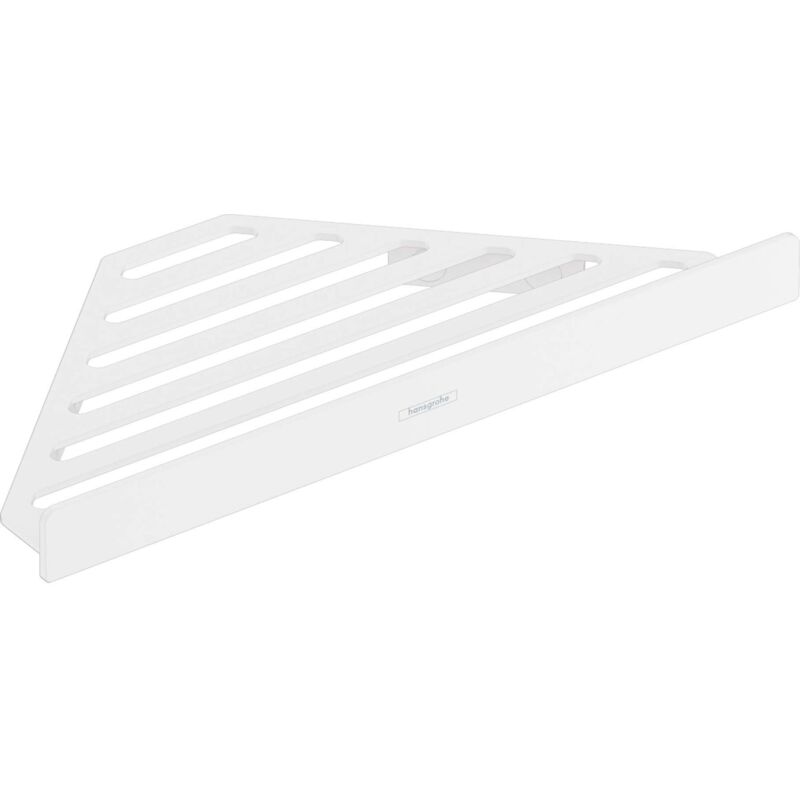Tablette d'angle blanc mat AddStoris - Hansgrohe