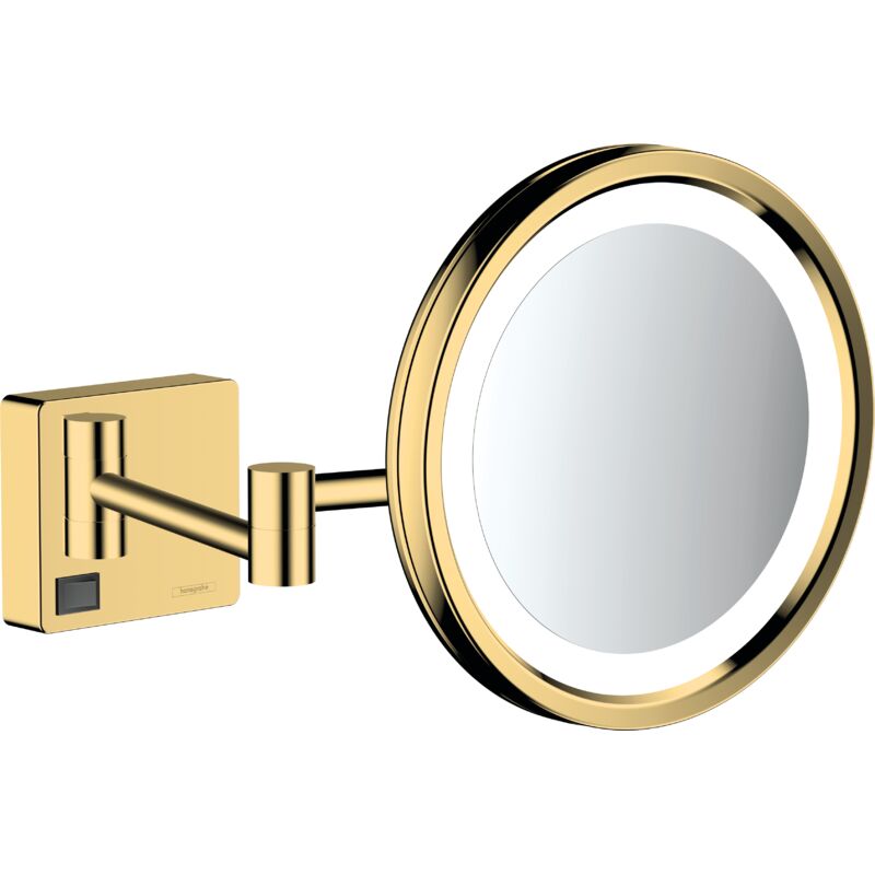 AddStoris - Miroir de rasage avec éclairage led, aspect d'or poli 41790990 - Hansgrohe