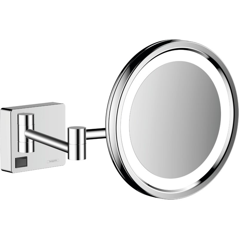 Miroir de rasage avec éclairage led Hansgrohe AddStoris chromé