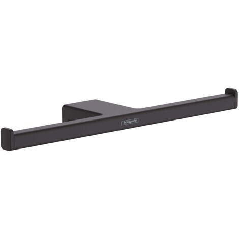 Hansgrohe AddStoris - Portarrollos doble, negro mate 41748670