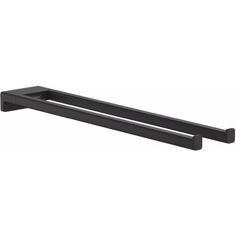 Hansgrohe AddStoris - Portasciugamani doppio, lunghezza 45 cm, nero opaco 41770670