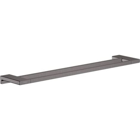 Hansgrohe AddStoris - Portasciugamani doppio, lunghezza 65 cm, cromo nero spazzolato 41743340