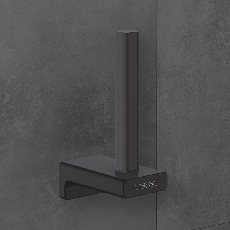 AddStoris Spare Toilet Roll Holder Matt Black - 41756670 - Black - Hansgrohe