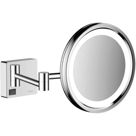 Specchio Trucco LED Da Parete Con Ingrandimento 30X E Luce (21,6 Cm) - Design Cromato Moderno - 2