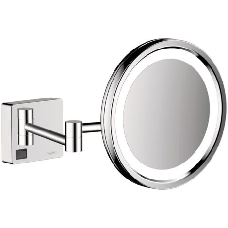 Hansgrohe AddStoris - Wand-Kosmetikspiegel mit LED Leuchte, verchromt 41790000