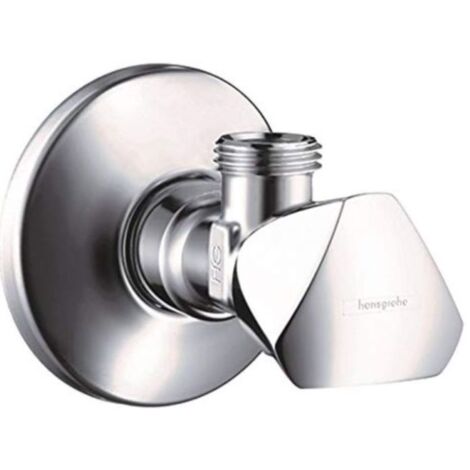Hansgrohe – Vanne à équerre d'arrêt G 1/2 – Finition chromée – Filetage sortie G 3/8 – Raccord à sertir diamètre 10 mm