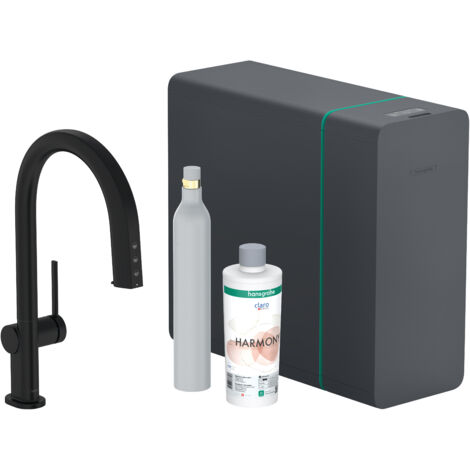 hansgrohe Aqittura M91 Sodasystem 210, Ausziehauslauf, 1jet, mit