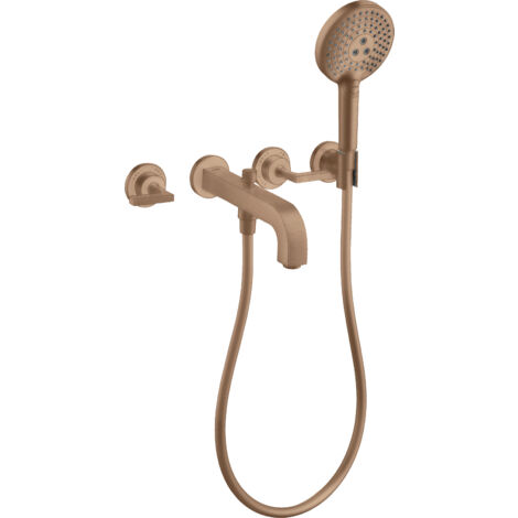 hansgrohe AXOR Citterio 3-Loch Wannenarmatur mit Hebelgriffen,