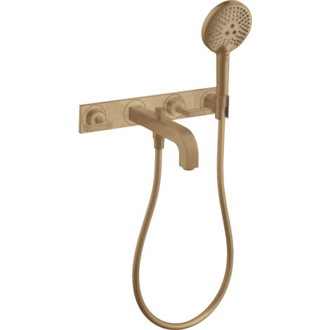 hansgrohe AXOR Citterio 3-Loch Wannenarmatur mit Hebelgriffen,