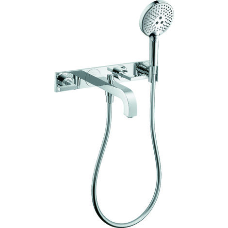 hansgrohe AXOR Citterio 3-Loch Wannenarmatur mit Hebelgriffen,