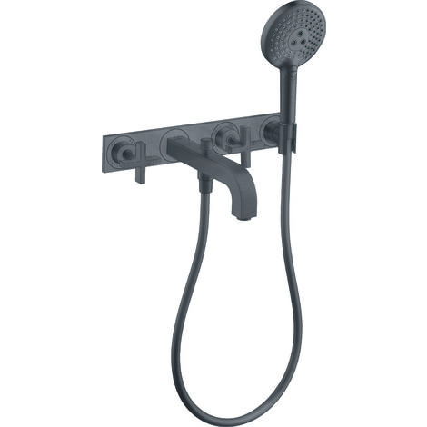 hansgrohe AXOR Citterio 3-Loch Wannenarmatur mit Kreuzgriffen,