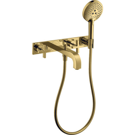 hansgrohe AXOR Citterio 3-Loch Wannenarmatur mit Kreuzgriffen,