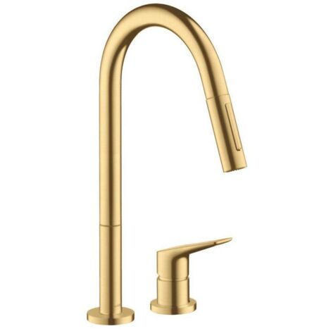 hansgrohe AXOR Citterio M DN 15 2-Loch Einhebel-Küchenmischer 220