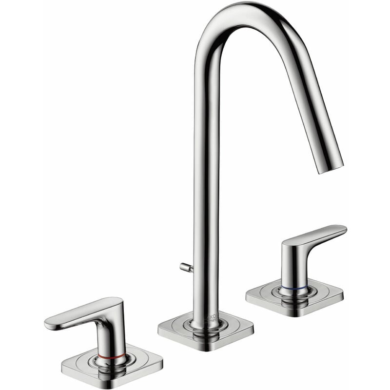 

Hansgrohe AXOR Citterio M Mezclador de lavabo de 3 agujeros 160 con manijas, rosetas y desagüe automático, color: cromado - 34133000