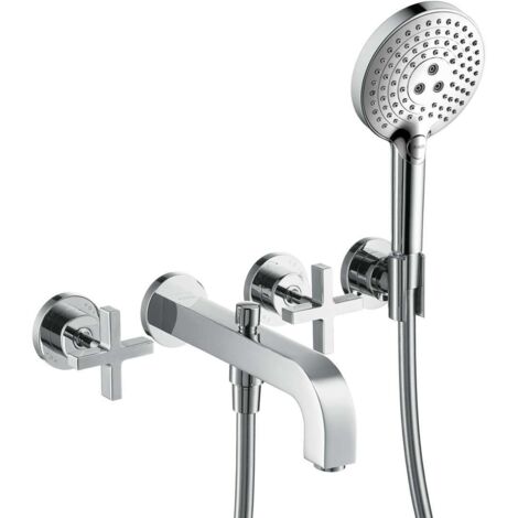 hansgrohe AXOR Citterio Mélangeur bain 3 trous avec poignées