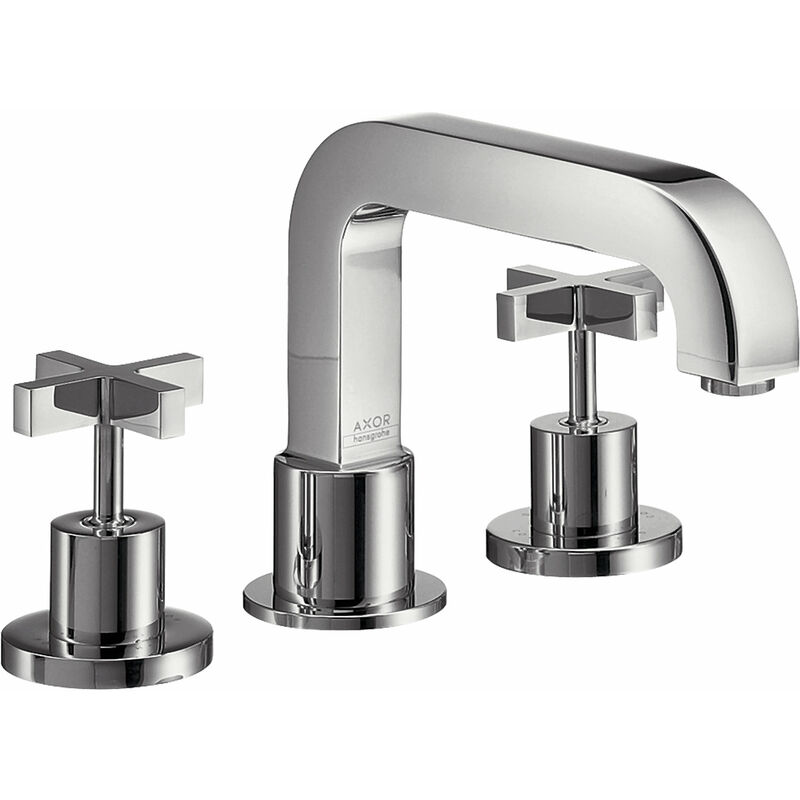 

Hansgrohe AXOR Citterio Racor de 3 orificios para bañera, asas en cruz, color: cromado - 39436000