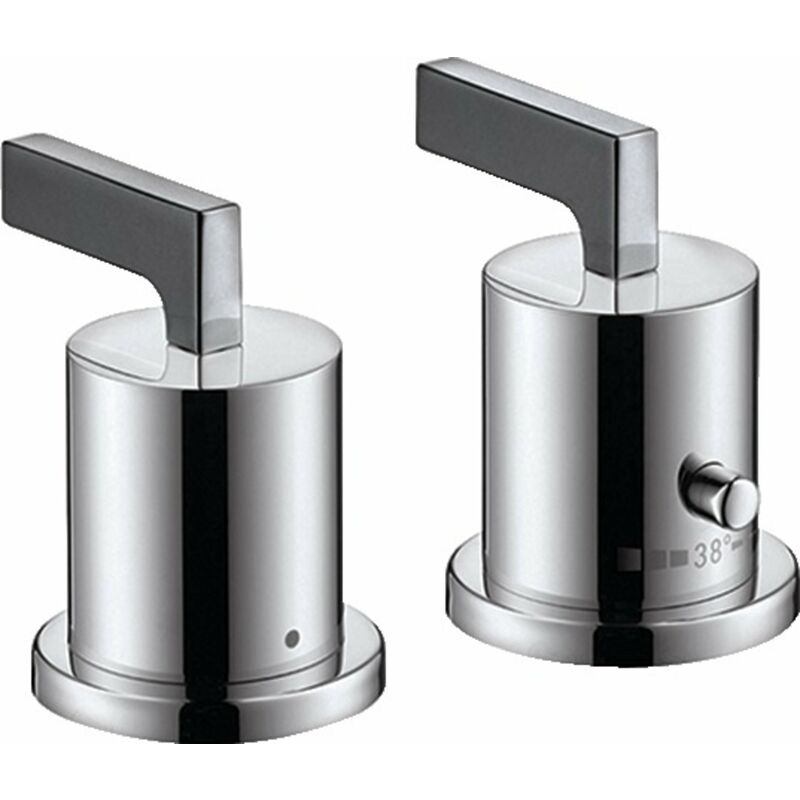 

Hansgrohe Axor Citterio Termostato de 2 orificios para bañera con manijas de palanca, color: cromado - 39482000