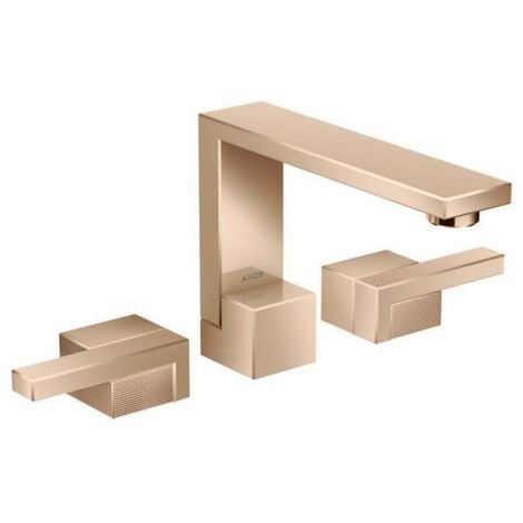 hansgrohe AXOR Edge 3-Loch Waschtischarmatur 130 mit Push-Open