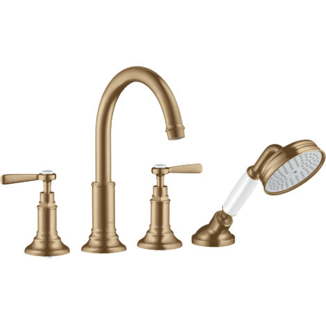 hansgrohe AXOR Montreux 4-Loch Fliesenrandarmatur, Hebelgriffe,