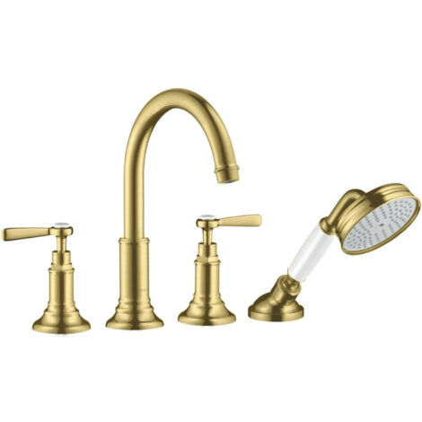 hansgrohe AXOR Montreux 4-Loch Fliesenrandarmatur, Hebelgriffe,